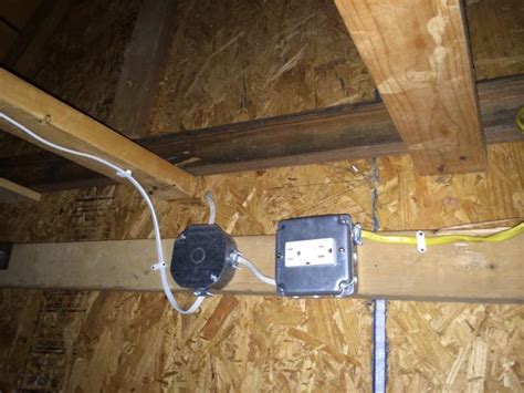 can you put junction box in attic|attic junction box under insulation.